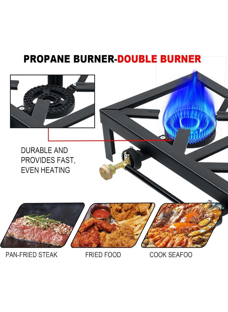 DubaiGallery Triple Burner Commercial Gas Range With Durable Metal Frame Professional grade stove delivering consistent heat output. Perfect for hotels and catering services. Features strong pan support, easy control valves, and rust resistant coating. - Image 4